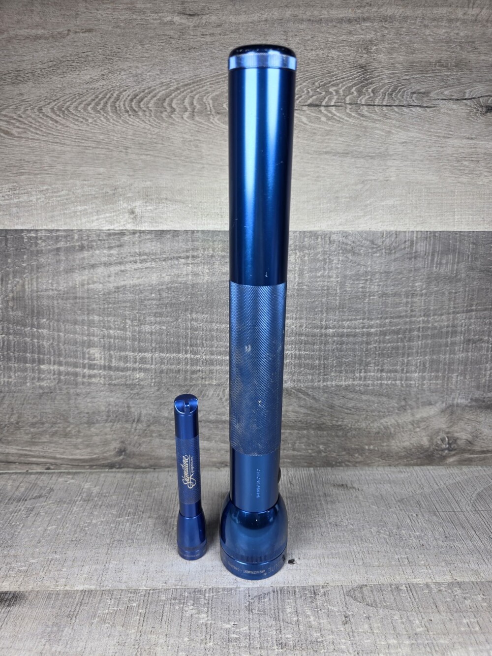 Maglite 4D Cell Flashlight Blue Aluminum Heavy Duty USA Tested Working Lot b42